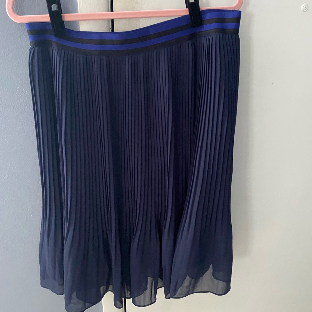 Elegant Navy Pleated Skirt